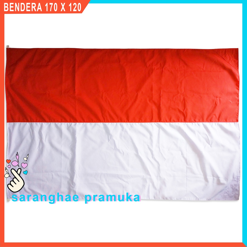 Bendera Kantor 120x170cm Merah Putih Bendera Indonesia Besar Bahan Katun Ero Halus Berkualitas Jahitan Kuat