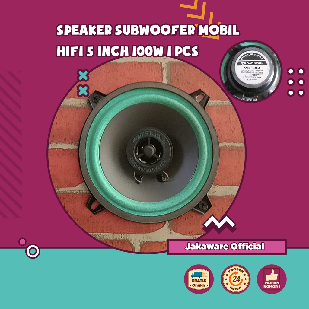 SPEAKER MOBIL HIFI 5 INCH 100W 1 PCS SPEKER PINTU UNIVERSAL AVANZA XENIA AUDIO AKTIF BELAKANG TWITER