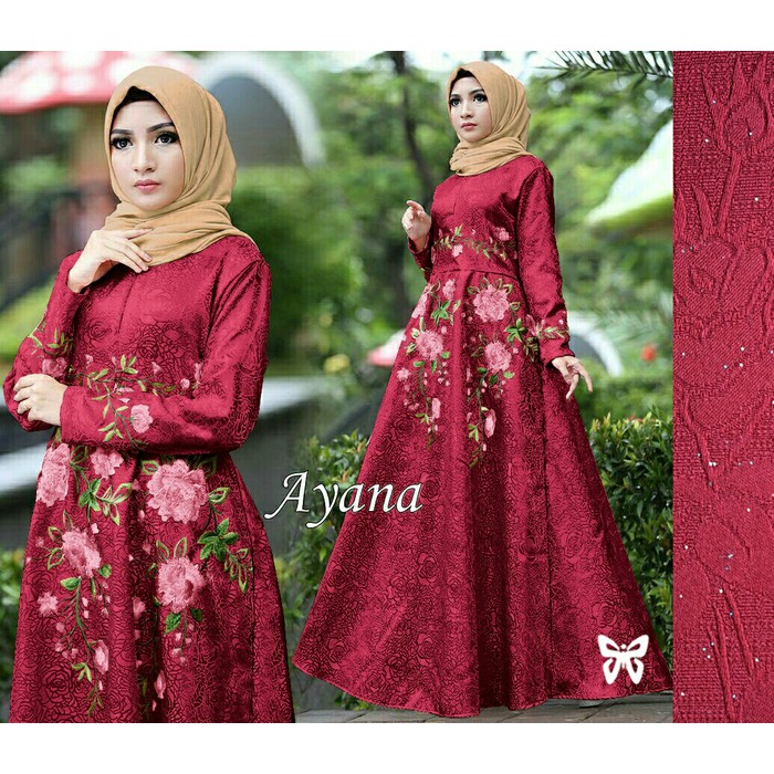 Stellashoppie Maxi AYANA Bordir Baju Muslim Terbaru Stellashoppie Maxi AYANA Bordir Baju Muslim Terbaru