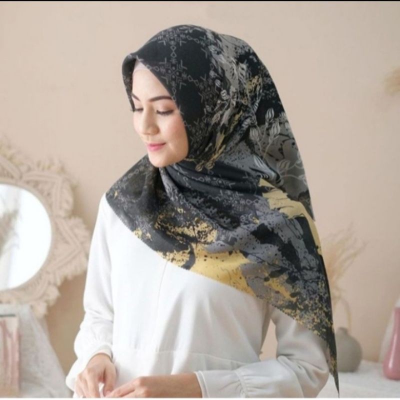 Terbaru !! Hijab Voal Segiempat Motif Baby Doll Kerudung Segiempat Voal Jilbab Voal