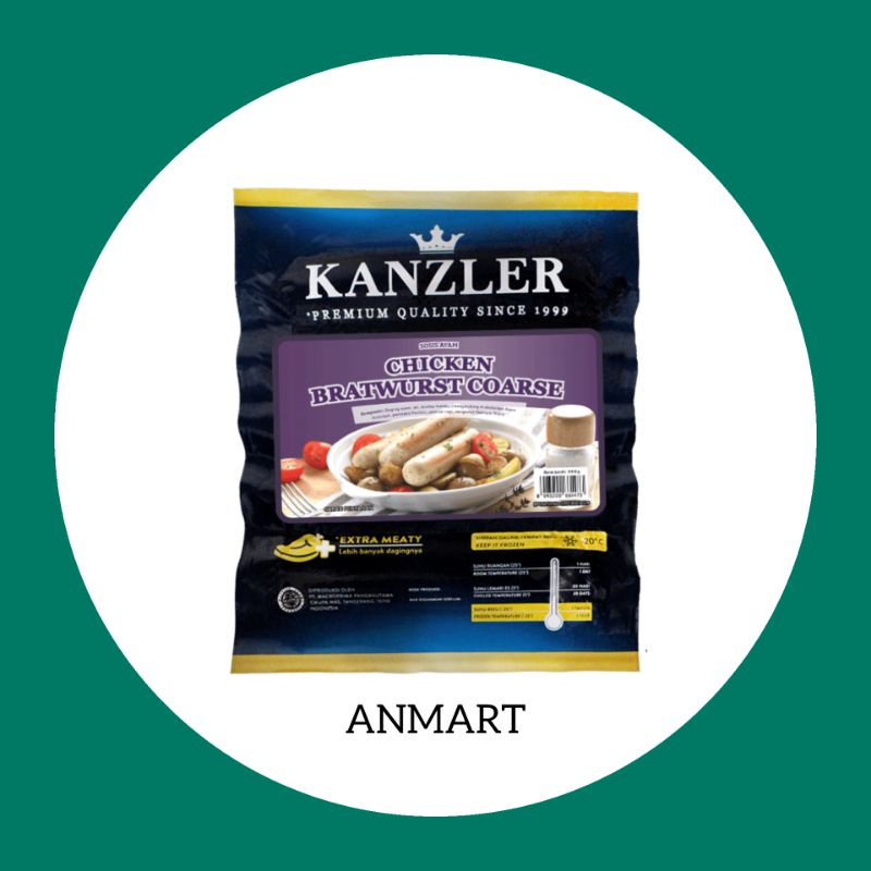 

360gr Chicken Bratwurst Sausage / Sosis Kanzler | Frozen Food | ANMART