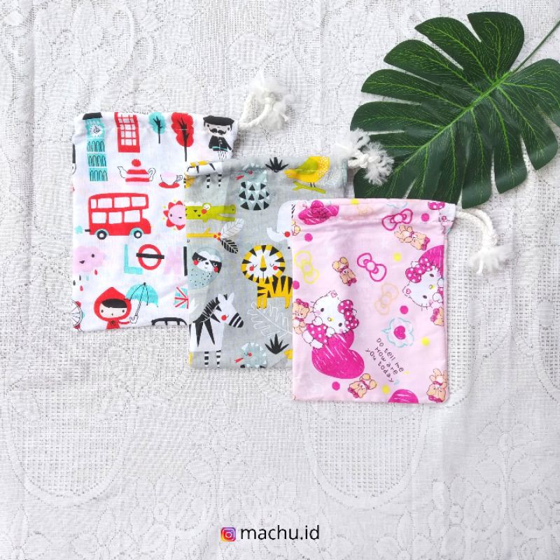 Tas Serut Motif London, Hewan, Hello Kitty