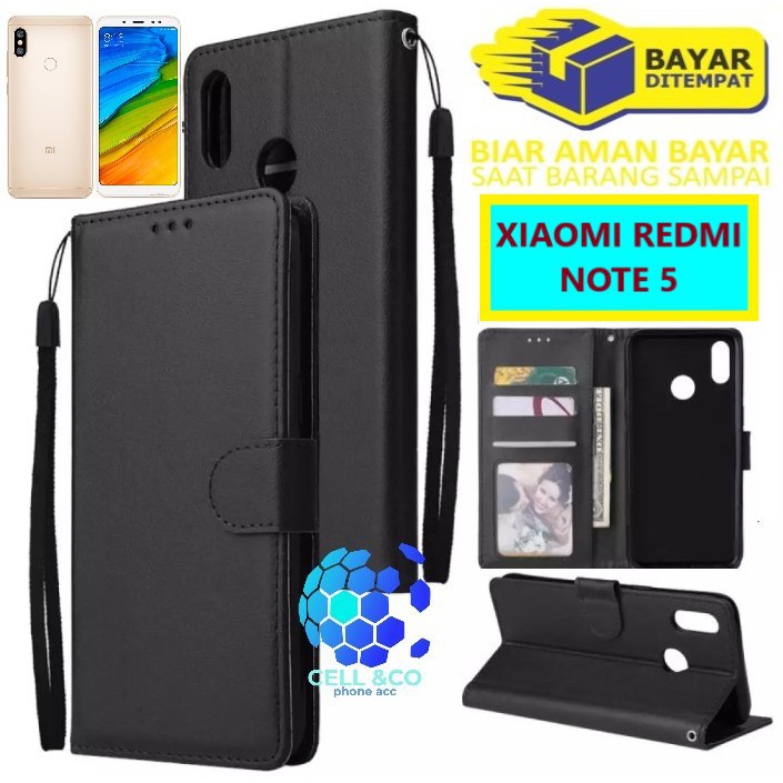 Flip cover XIAOMI REDMI NOTE 5 Flip case buka tutup kesing hp casing flip case leather wallet