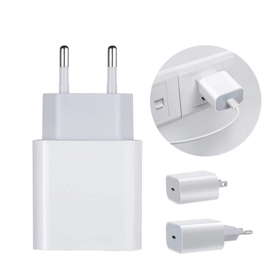 Adapter Charger Dinding Universal 18w Qc 3.0 Untuk Iphone 8 / X / Xr / 11 Ipad / Us / Eu