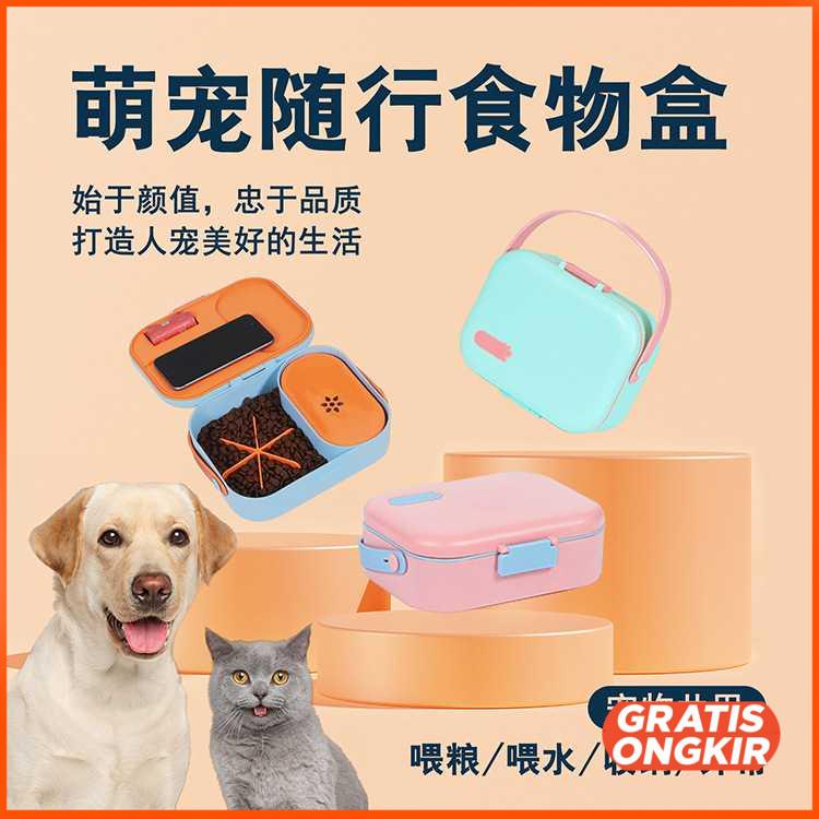 Pet Tempat Makan Travel Anjing Kucing Pet Lunch Box - PBC7531