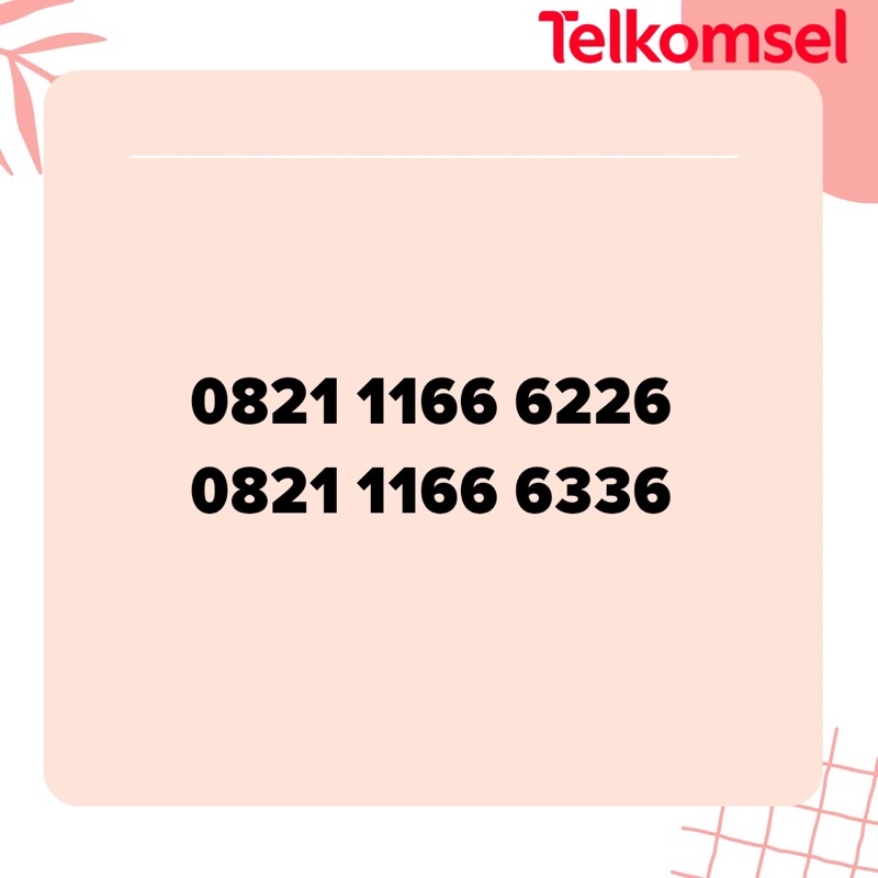 Nomor Cantik Telkomsel 4G Seri 111666 226