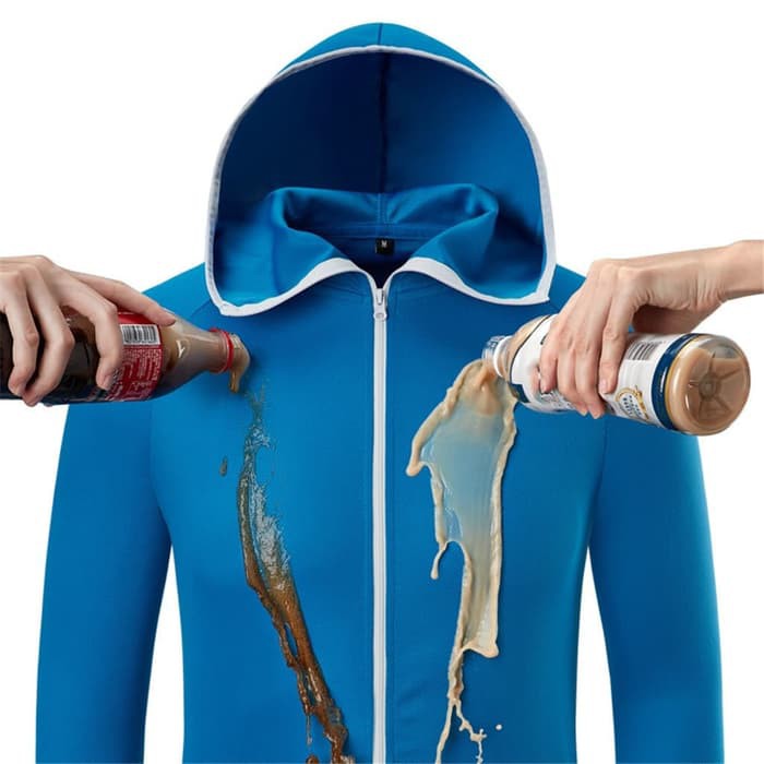 Hydrophobic Trail Running Jaket Coat, Cycling hooded  - BLUE