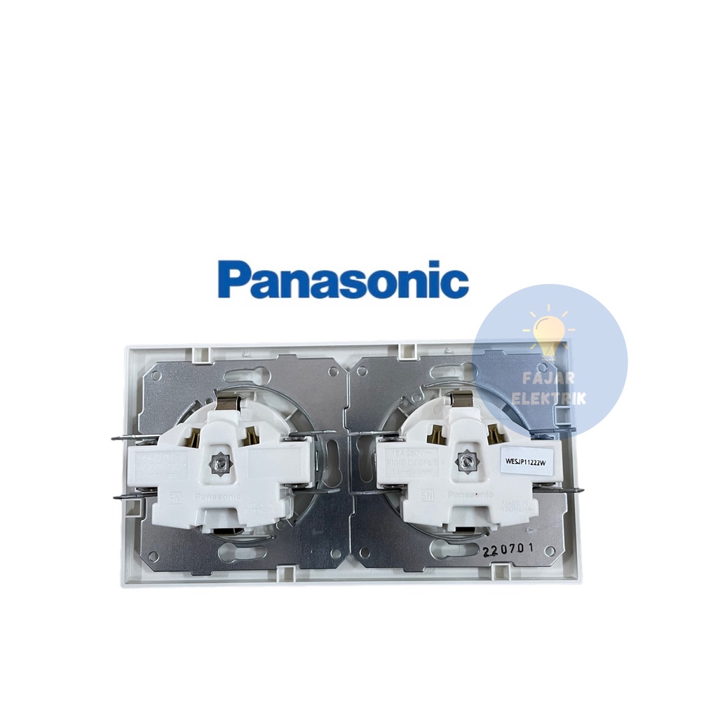 PANASONIC STOP KONTAK 2 GANG PUTIH CP WESJP11222W