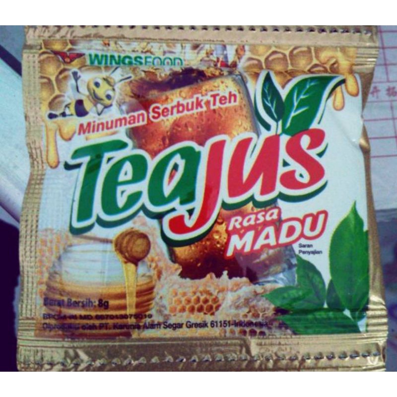 

tea jus madu isi 10 saset