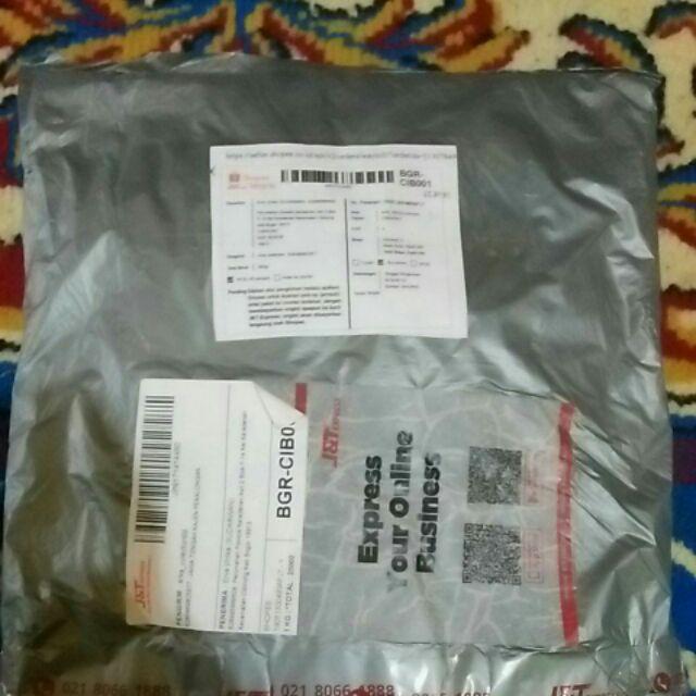 Kemeja Batik Pria Modern Lengan Panjang Motif Mega Mendung Biru Dan Coklat