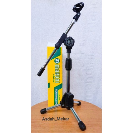Stand Microphone Pendek Besi Tebal + Holder Mic