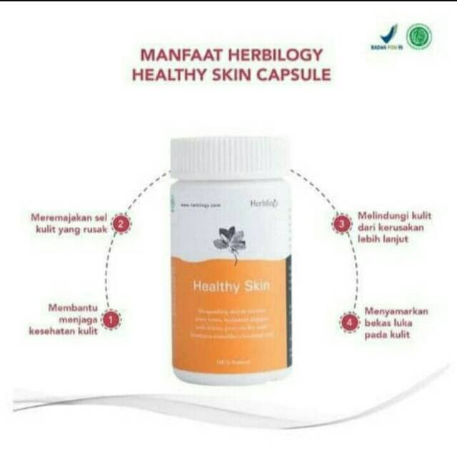 HERBILOGY  Healthy Skin Capsule 60pcs  Perawatan Kulit Herbal ED Aug 2023