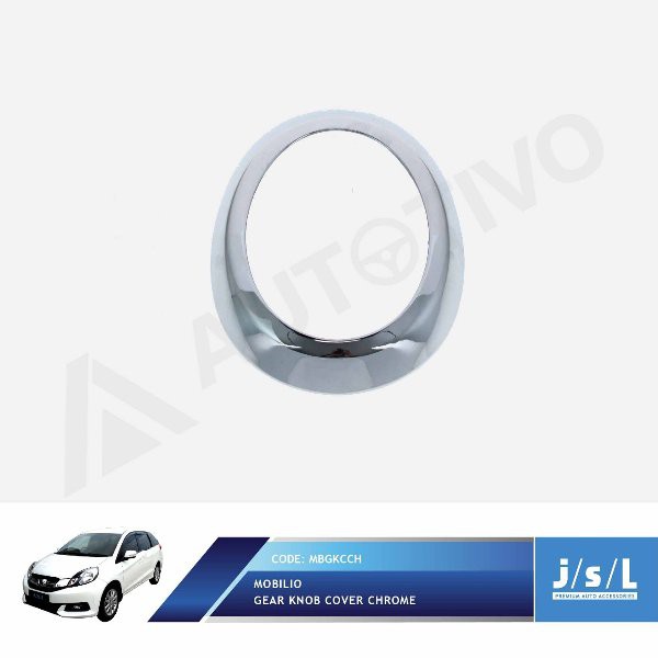 Aksesoris Fariasi Tambahan JSL Gear Knob Cover Chrome Honda Mobilio 2013 2016