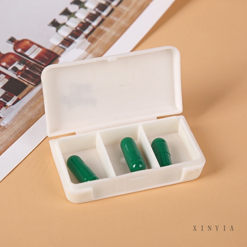 Kotak Obat 3 Sekat Harian Pill Box Mini Portable Medicine kecil mini MOTIF FLAMINGO , KAKTUS ,DLL- AG2