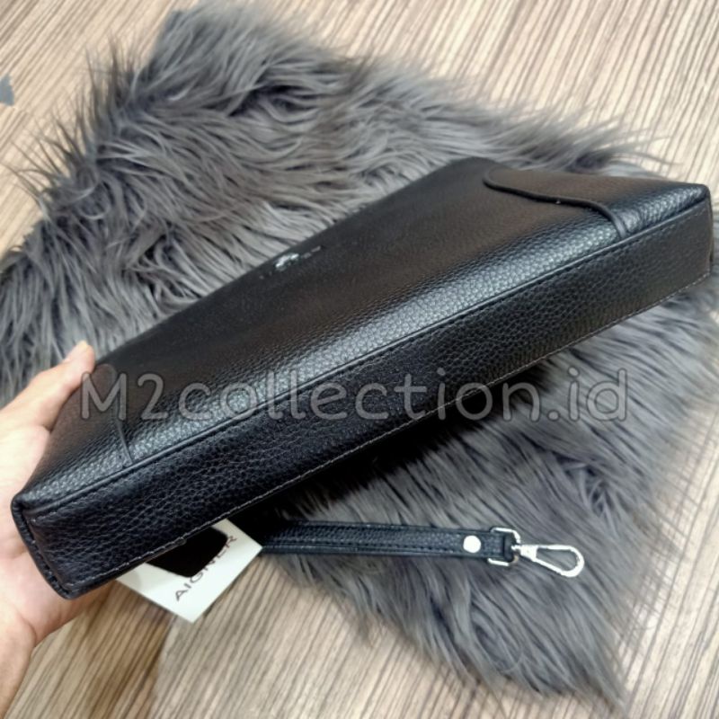 Handbag A Kunci kode Leather Clutch Tas Tangan Kulit Asli Impor