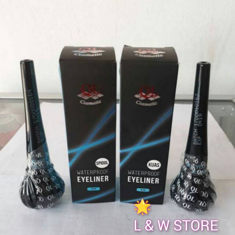 QL Eyeliner Waterproof Kuas Dan Spidol/100% ORIGINAL