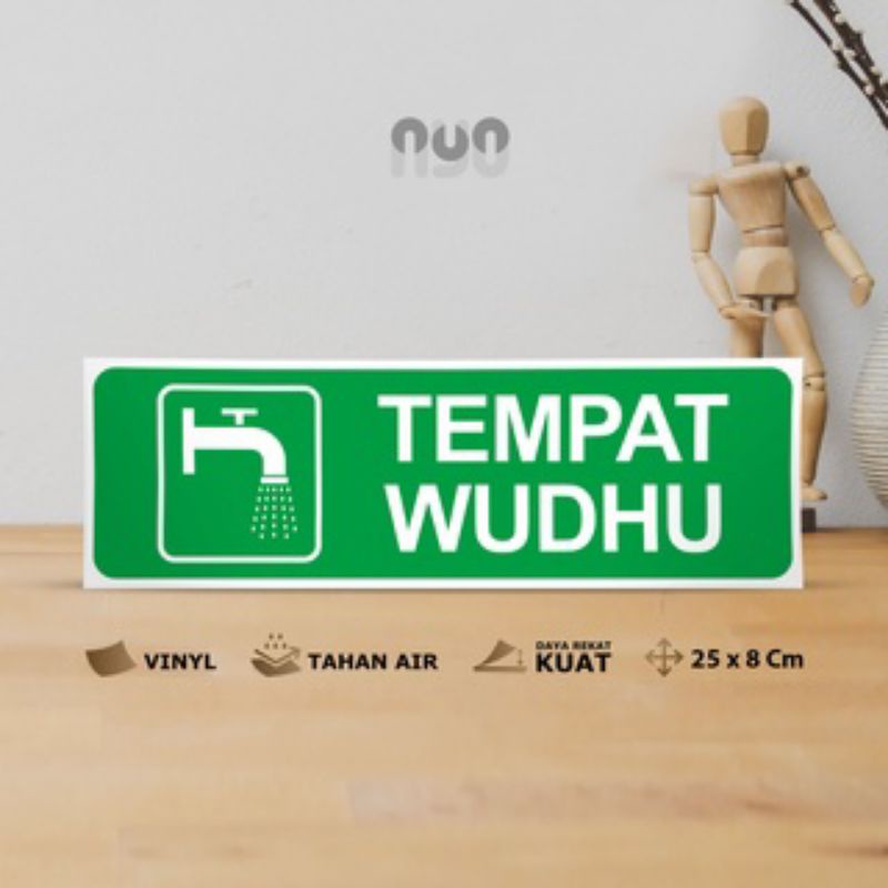 

stiker tempat wudhu stiker tulisan tempat wudhu stiker petunjuk stiker himbau