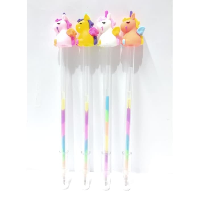 

Pulpen Bolpen Kepala Unicorn Alat Tulis Gel Pelangi 0.5 mm Tipe A - Tipe A