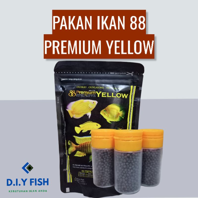 Pakan Ikan Pelet 88 PREMIUM YELLOW 1mm Cichlid 10gr