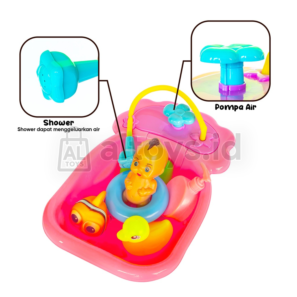 Duck Bathtub Baby Shower Mainan Bak Mandi Boneka Bebek Ikan Nemo Permainan Air Set SS1538