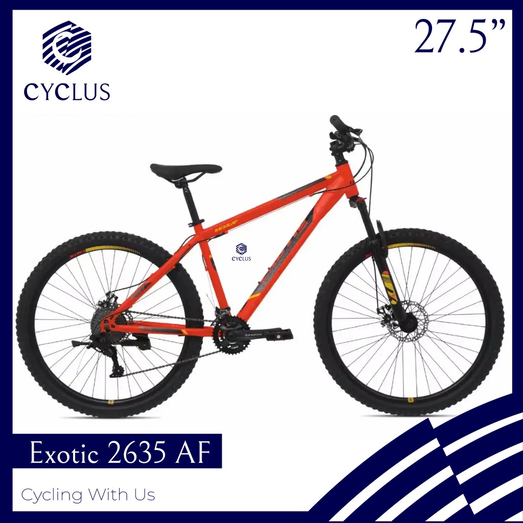 Sepeda Gunung MTB Exotic 2635 AF 16 Speed 27.5 Inch