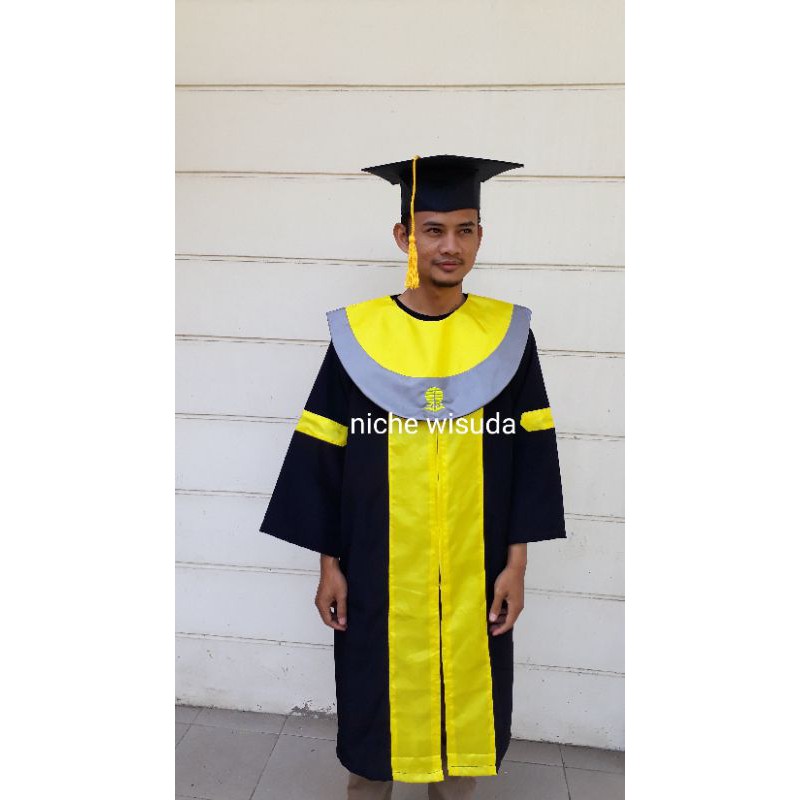 Toga Wisuda UT Warna Abu (Universitas Terbuka)
