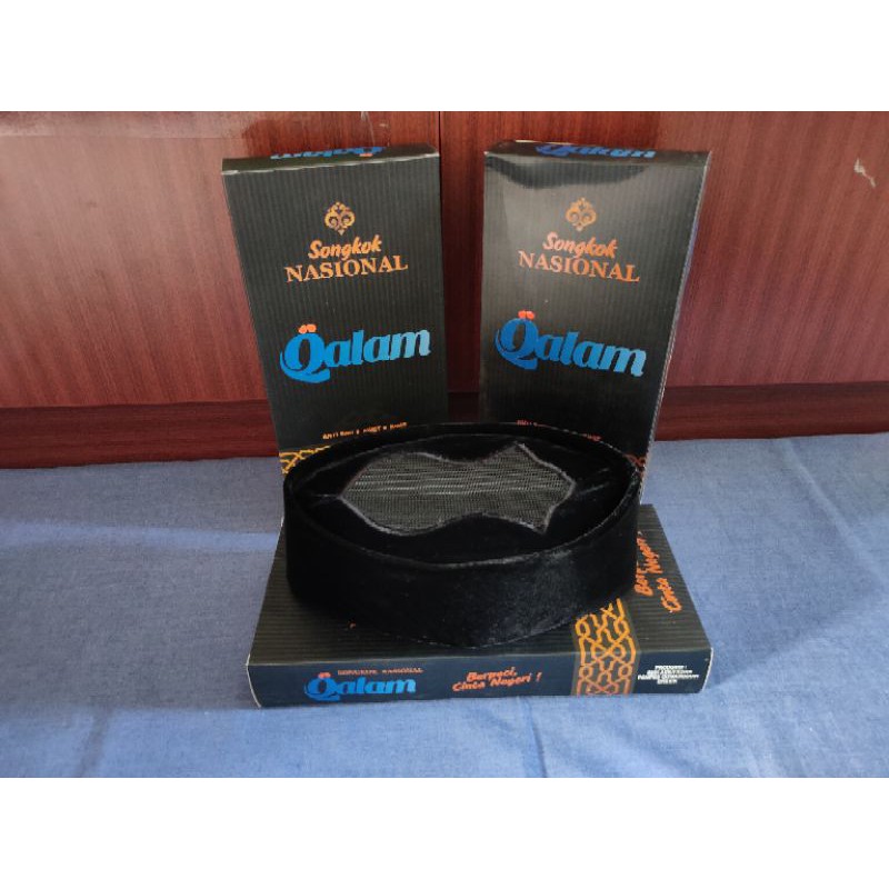 Songkok Peci Hitam QALAM Model TEROMPA
