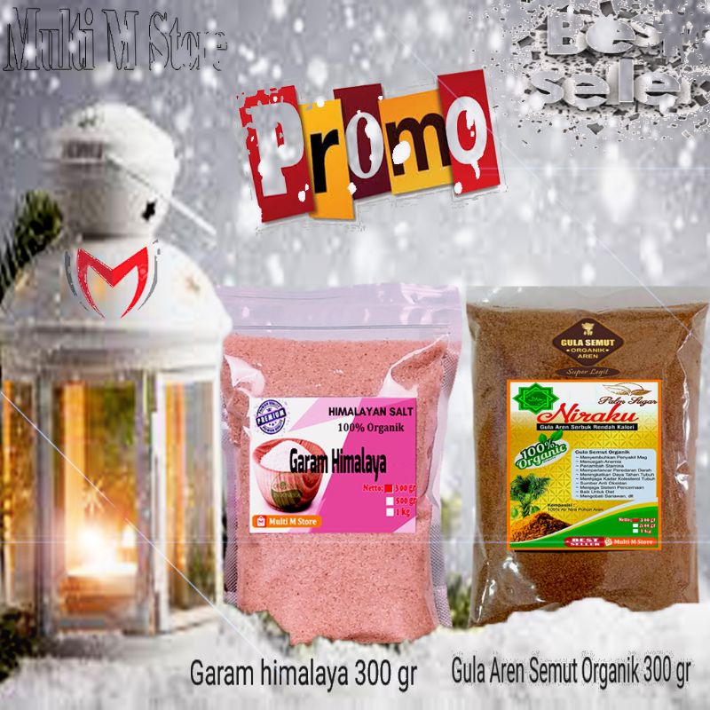 

PAKET 300 Gram Garam Himalaya Super | 300 Gram Gula Aren Semut Pilihan