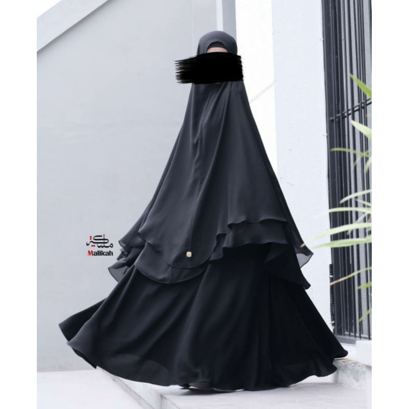 PRELOVED ABAYA MALIKAH RANIYA SET SECOND ABAYA GAMIS SYAR'I KHIMAR SYAR'I PREOWNED