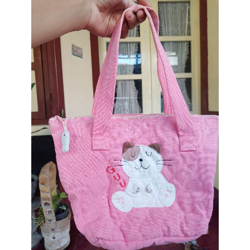preloved tas tenteng anak warna pink