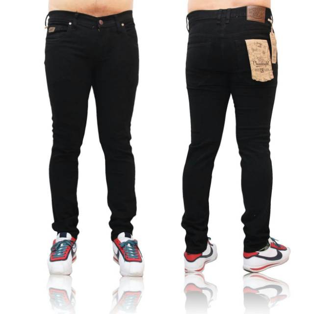 Skinny Celanajeans Celanapanjang Celanapria BH913 CELANA JEANS PRIA HITAM SLIMFIT SOBEK SOBEK COWOK