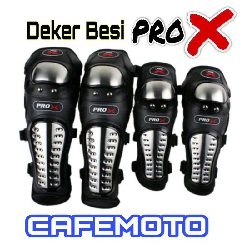 Deker Pro X Besi 1set panjang siku n Lutut Voltz Madbike Stainless Pro-X Decker knee Elbow protector
