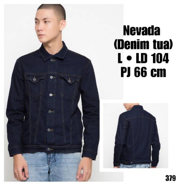 Nevada Jaket denim pria