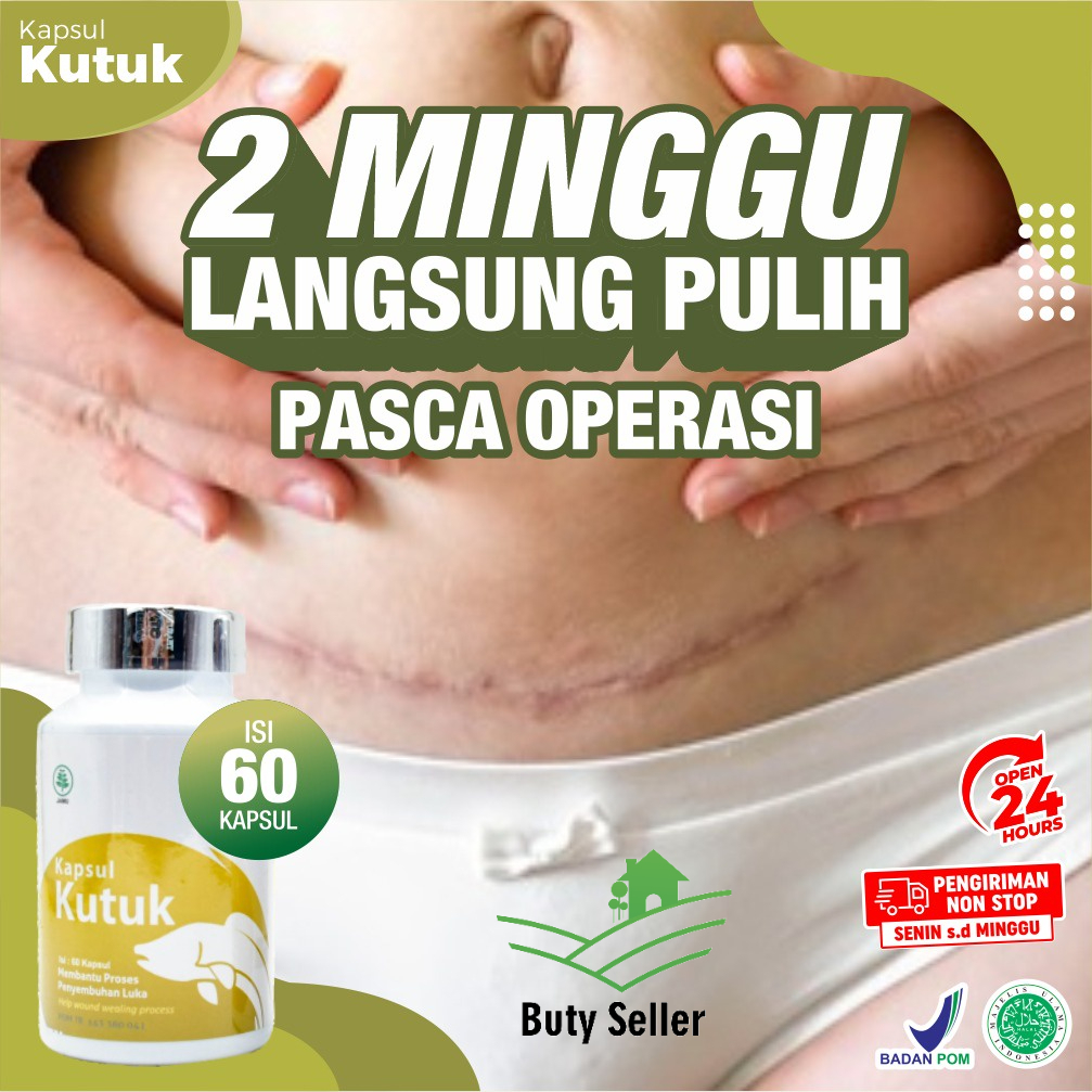 Original Kapsul Kutuk Premium - Obat Herbal Pengering Luka Pasca Operasi Caesar Diabetes Asi Booster 60 Kapsul
