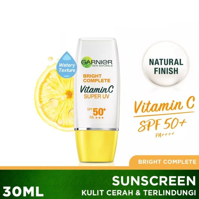 GARNIER Bright Complete Vitamin C Super UV Natural Finish SPF 50PA+++ - 30ml