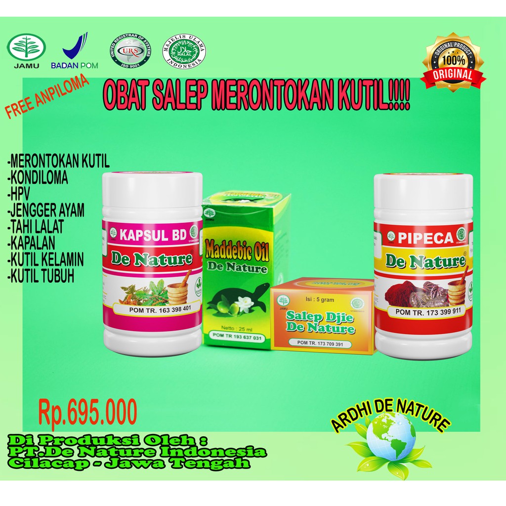 Obat dan salep perontok kutil-kutil kelamin-kutil selangkangan-penghilang luka bekas kutil-De Nature