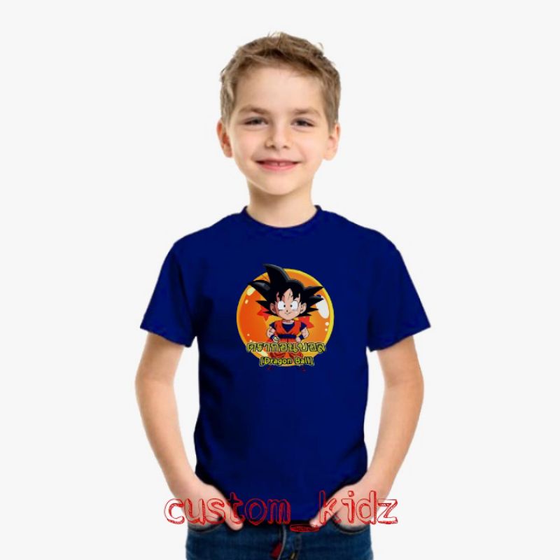 dragon ball animasi 80an kaos anak bahan halus