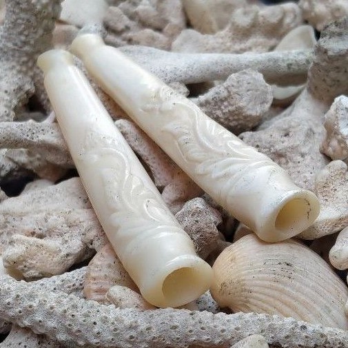 PIPA HISAP CANGKLONG TULANG SAPI UKIR DAUN