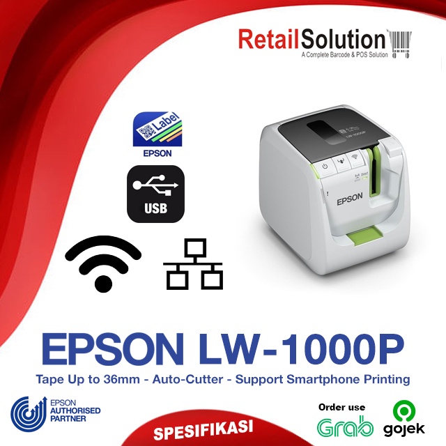 Printer Label WiFi PC iOS Android Epson LabelWorks LW1000P / LW-1000P