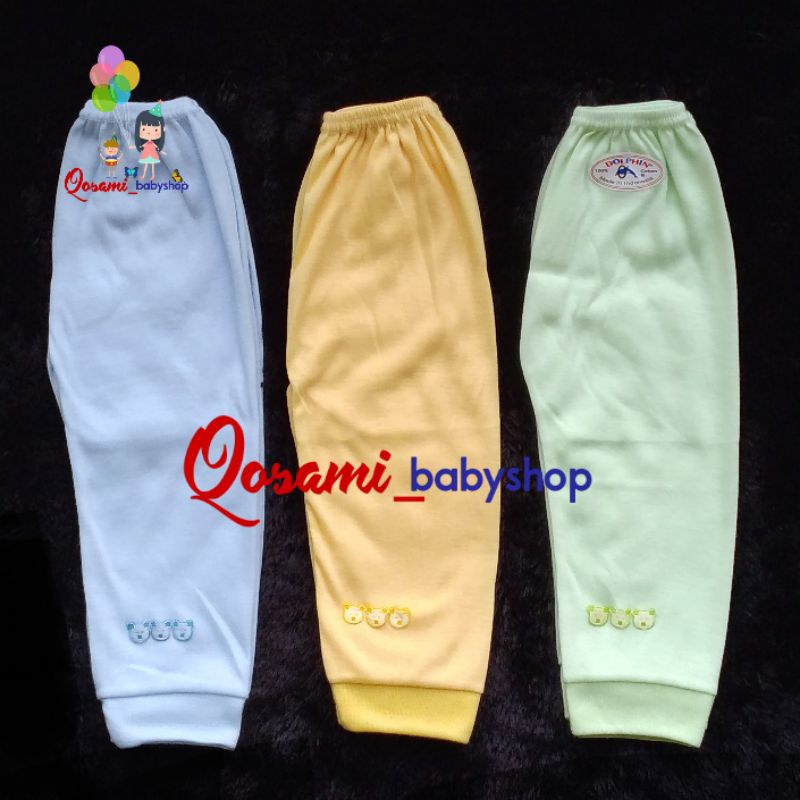 DOLPHIN 3 pcs Celana Panjang Bayi Polos Uk M,L,XL SNI