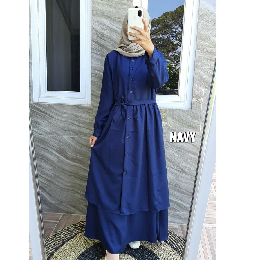 Setelan Rok Ity Crepe/ Set Tunik Rok Free Broche