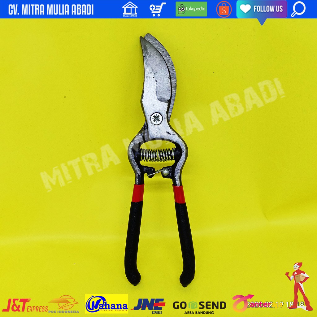 Gunting Stek Dahan Ranting Stainless Steel 8 Inci l Pruning Shear