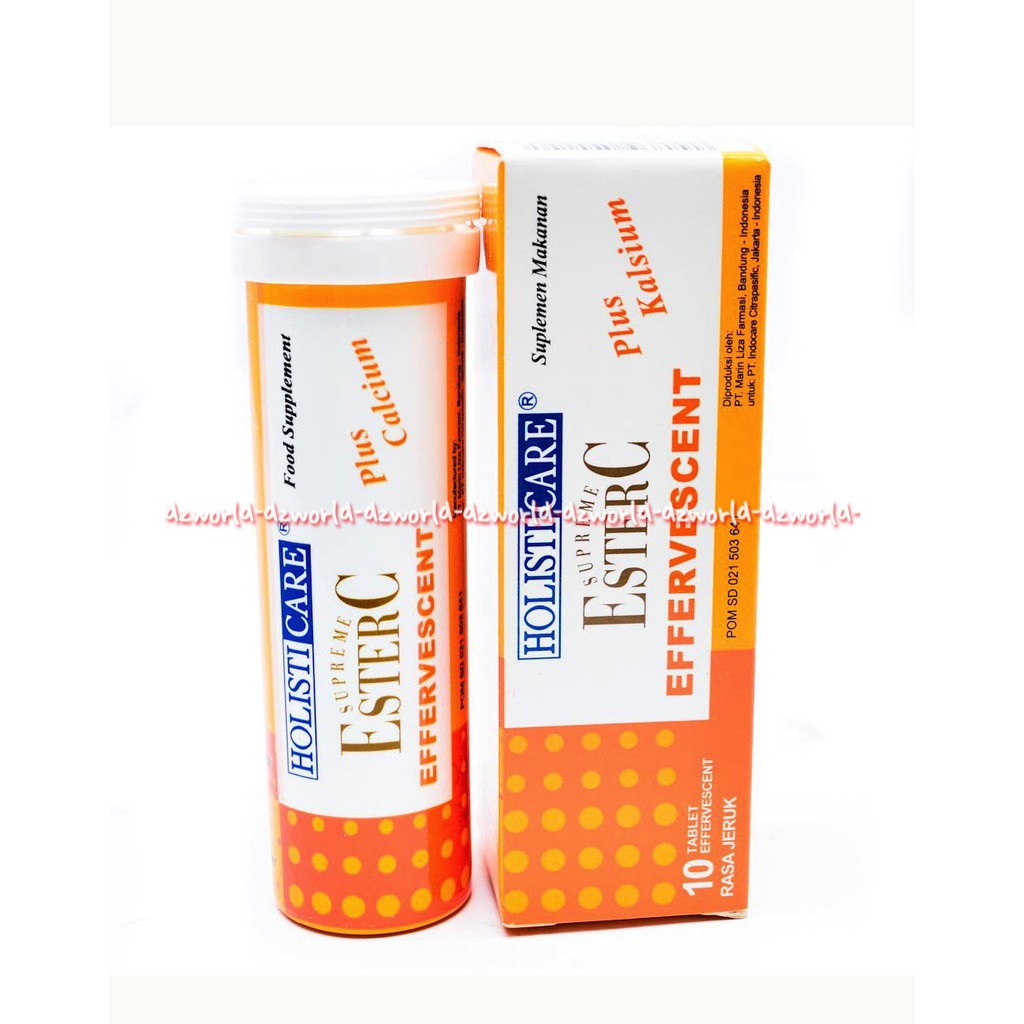 Holisticare Ester C Effervescent Plus Kalsium 10Tablet Rasa Jeruk meningkatkan daya tahan tubuh