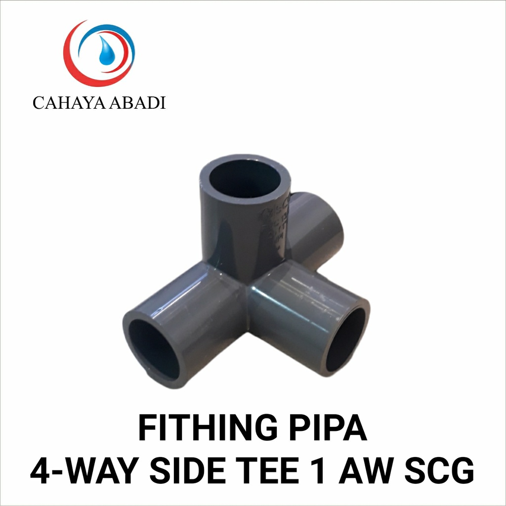 FITHING PIPA - 4-WAY SIDE TEE - 1 INCH AW SCG