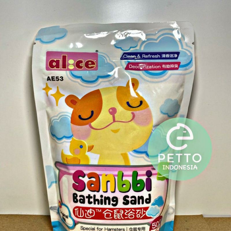 pasir mandi hamster wangi halus sanbbi 500 gram