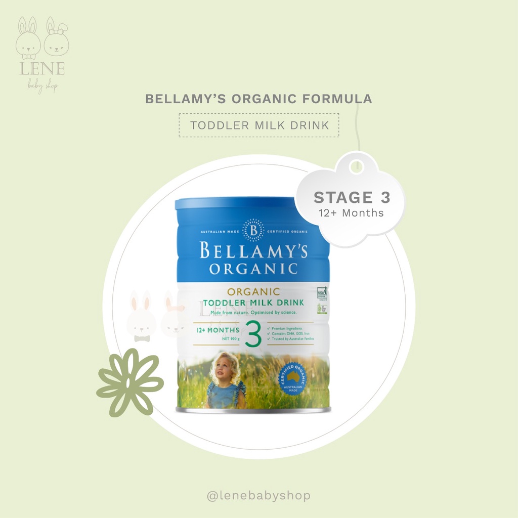 Bellamys Organic STEP 3 FOLLOW-ON FORMULA Bellamy SUSU FORMULA 12MONTHS+ 900G