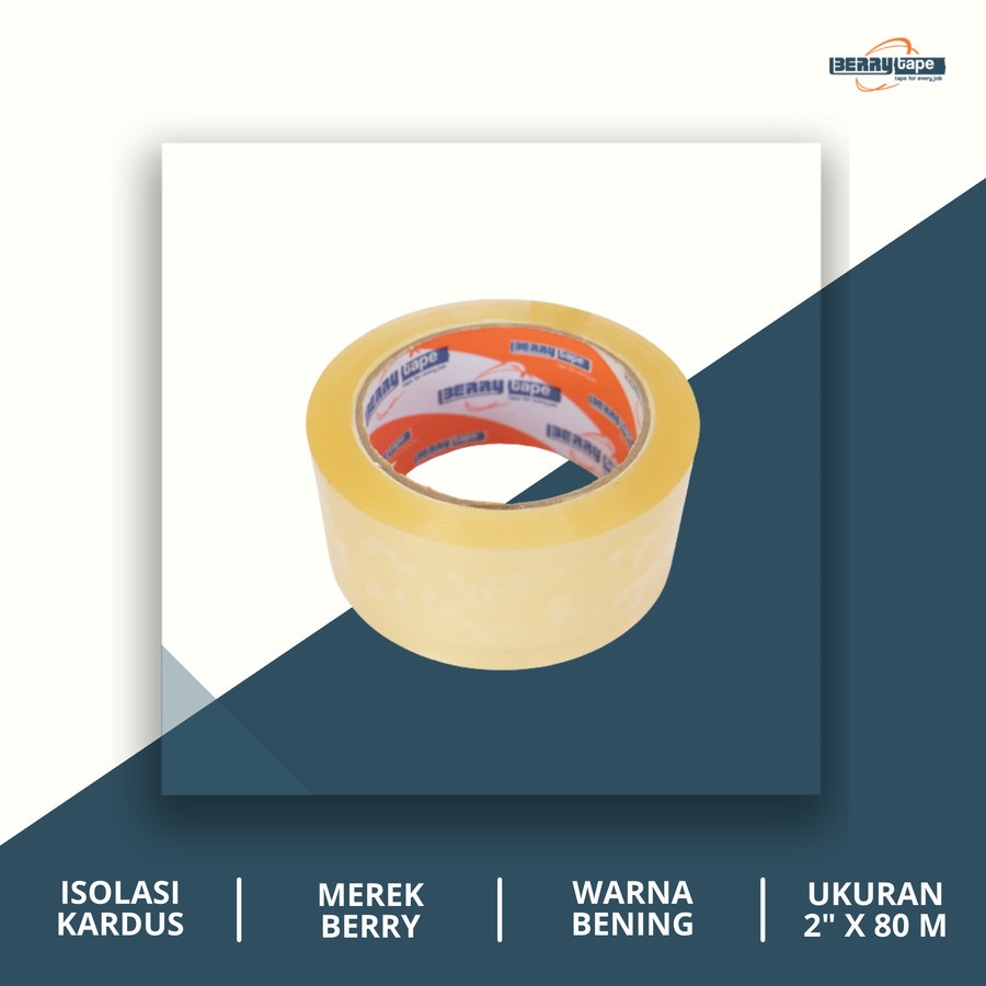 

Isolasi Kardus Bening 2 Inch x 90 Yard Merek Berry - Harga Per Biji