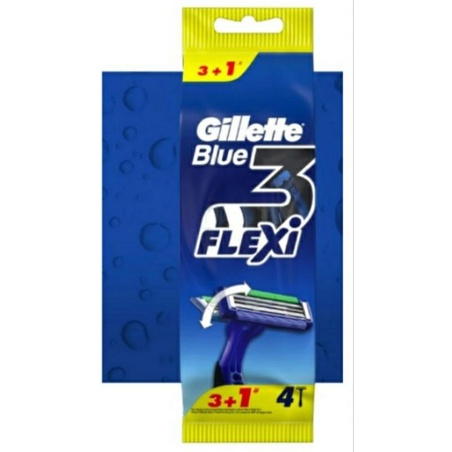 .GILLETTE Blue Simple 3 FLEXI 4pcs pisau cukur Gillette Alat Cukur Blue Flexi 3 Razor Pisau Cukur Is
