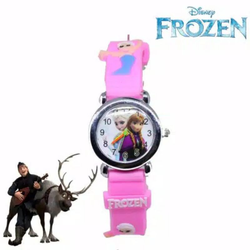 (Cod√)Jam Tangan Anak-Anak Timbul Frozen Rubber