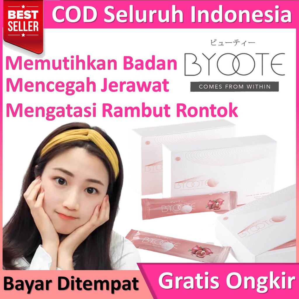 Byoote, Pemutih Wajah, Collagen, gluta collagen, Pemutih Badan, Pemutih Kulit Wajah, Beautetox, bpom